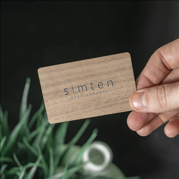 Danh thiếp kỹ thuật số Gỗ Hồ Đào đen