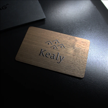 Danh thiếp kỹ thuật số Gỗ Hồ Đào đen